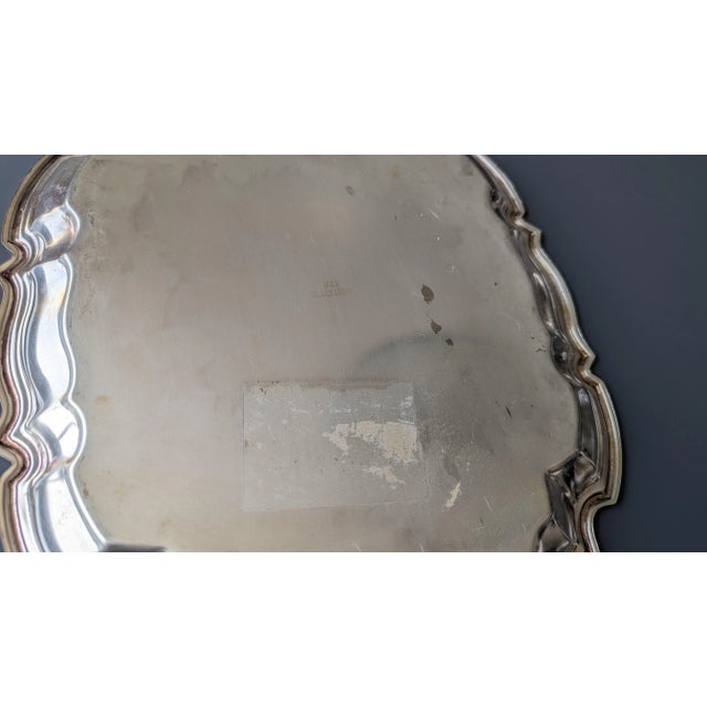 Vintage Holloware W&s Blackinton Silver Plate Chippendale Serving Tray For Sale - Image 4 of 4