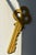 Vintage Monumental Wood + Tin Polychrome Key Trade Sign, Circa 1930s-40s. Large-scale wood key trade sign braced with tin....