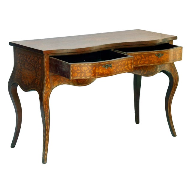 Antique Edwardian Inlayed Desk 1900-1910 For Sale - Image 13 of 15