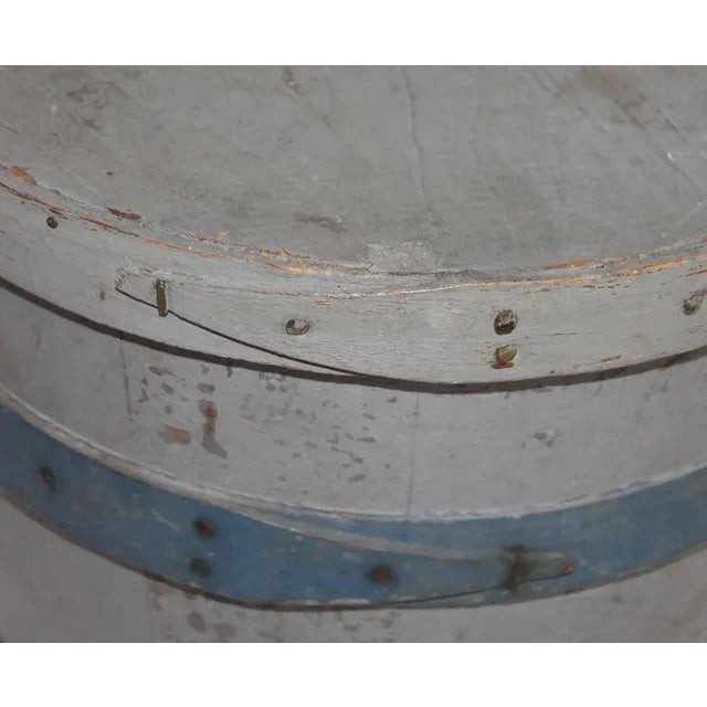 19th C Oringinal Painted Lard Bucket For Sale - Image 9 of 10
