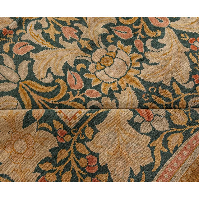 Arts & Crafts Doris Leslie Blau Vintage 1930s William Morris Botanic Rug For Sale - Image 3 of 8