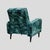 French Art Deco Lounge Chair in Emerald Green For Sale - Image 3 of 5