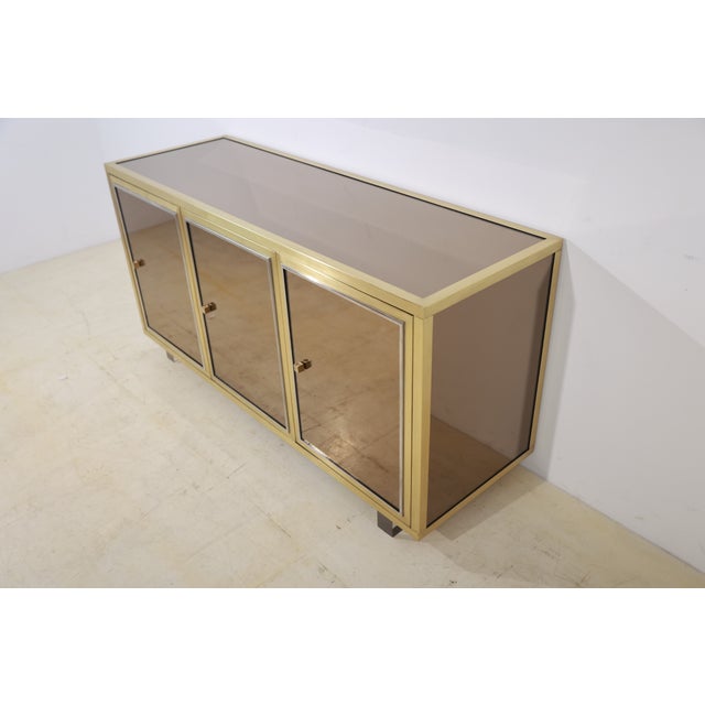 Mid-Century Modern Mid-Century Modern Buffet by Michel Pigneres for L'Angolo Metallarte Roma, France, 1970s For Sale - Image 3 of 9