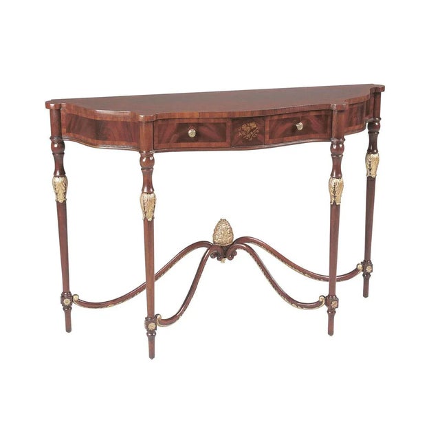 Crotch Mahogany Late Georgian Console Table