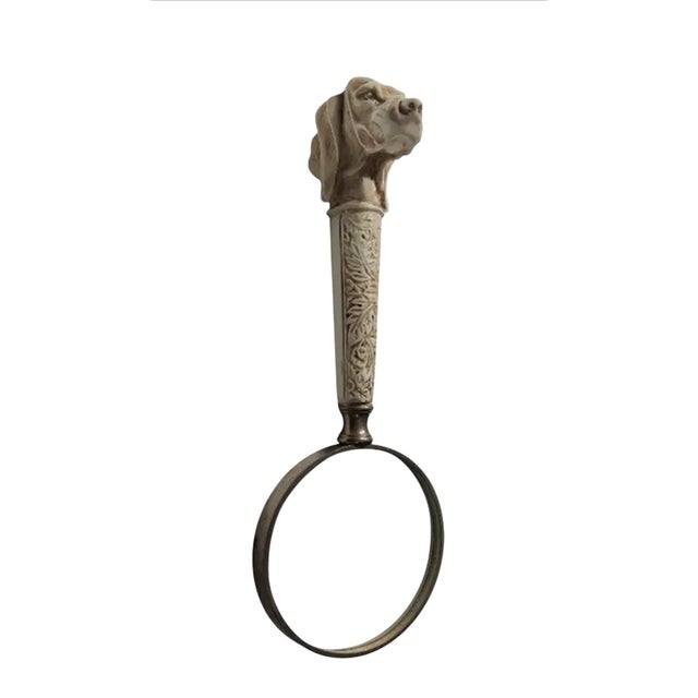 Vintage Figural Dog Head Magnifying Glass For Sale - Image 13 of 13