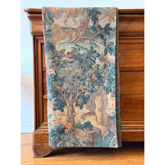 French French Figural Verdure Tapestry, Mid-Century For Sale - Image 3 of 5