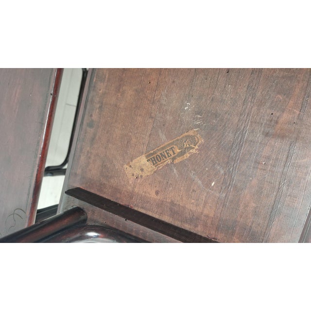Four 1920s-Style Wooden Nesting Tables with Thonet Label Decorations, Set of 4 For Sale - Image 17 of 18