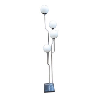 Vintage Mid-Century Modern 4 Light Chrome Floor Lamp Circa 1970 For Sale