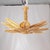 Wood Vintage Rattan Leaf Chandelier For Sale - Image 7 of 12