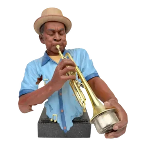 Willitts Designs "Moe Cheeks" Cast Resin Sculpture All That Jazz Series, Signed