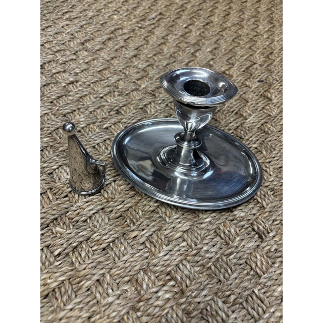Early 19th Century Sheffield Chamberstick With Original Dunce Cap, Circa 1820 For Sale - Image 5 of 8