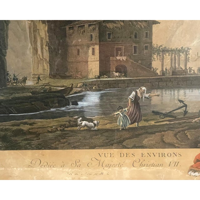 18th Century Pierre-Jacques Duret After Joseph Vernet, View of the Environs of Naples, 1766, Engraving For Sale - Image 5 of 8