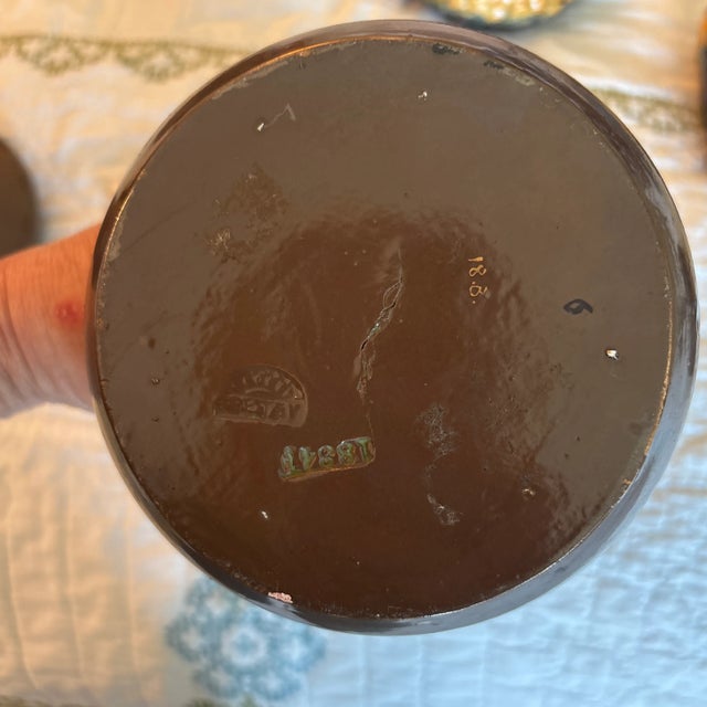 Pair of Bretby Art Nouveau Vases With a Floral/Bird Design For Sale - Image 11 of 11