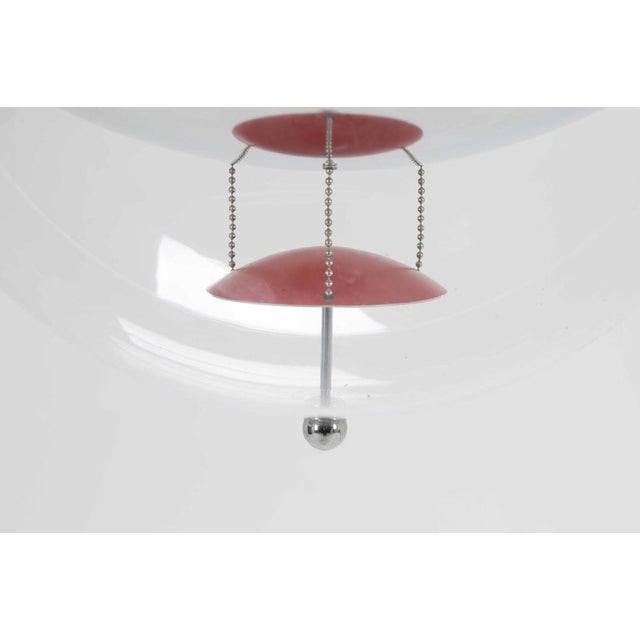 Mid-Century Modern Transparent and Silver Glob Ceiling Lamp by Verner Panton for Verpan For Sale - Image 3 of 7
