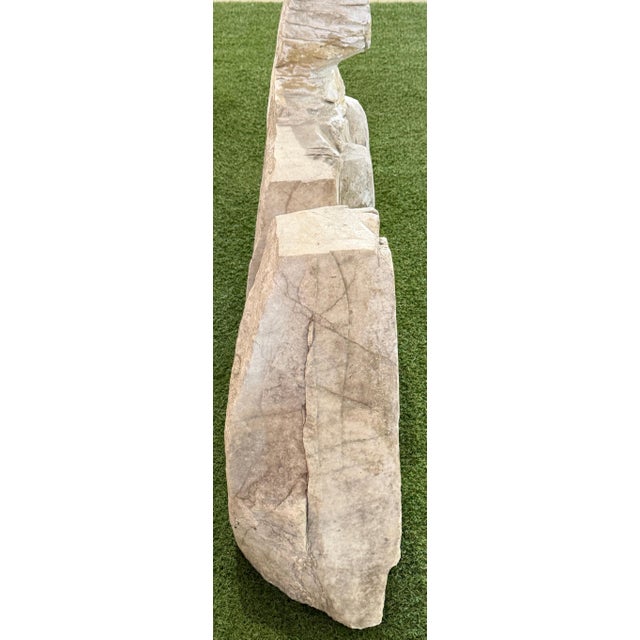 White Monumental Marble Reclining Female Figure Sculpture, Manner of Henry Moore, 1970 For Sale - Image 8 of 15