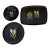 Vintage Mid-Century Modern Couroc of Monterey, California ‘Frog Trio’ Hand Inlaid in Wood & Brass, Green With Spots & a Lively Attitude- A Serving Set For Sale