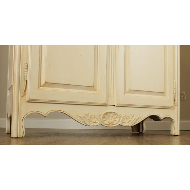 Ethan Allen Country French Cream Painted Armoire Chairish