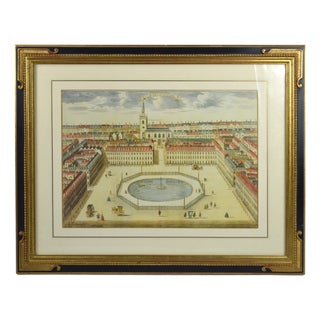 Trowbridge Gallery London Gilt Frame W Fine St. James Square Print For Sale