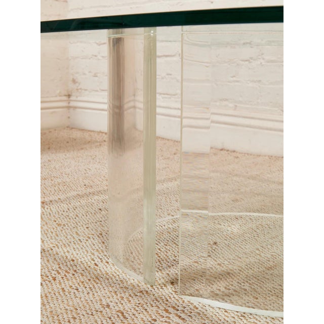 Mid 20th Century Lucite Table Open Circle Base For Sale - Image 10 of 11