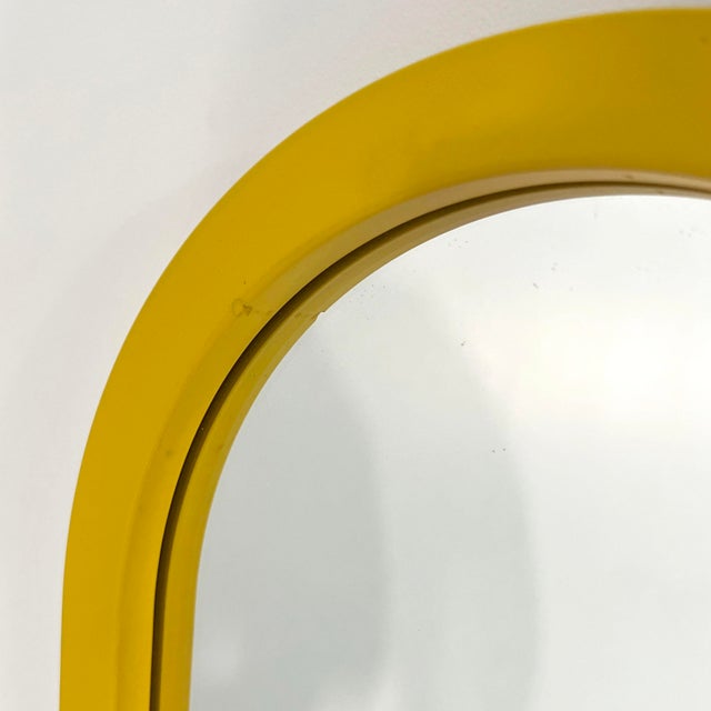 1980s Yellow Frame Mirror by Anna Castelli Ferrieri for Kartell, 1980s For Sale - Image 5 of 8