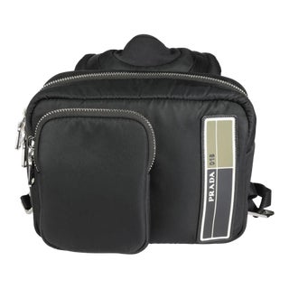 Black Tessuto Pocket Nylon Technical Backpack For Sale