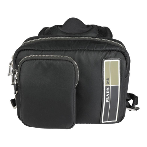 Black Tessuto Pocket Nylon Technical Backpack