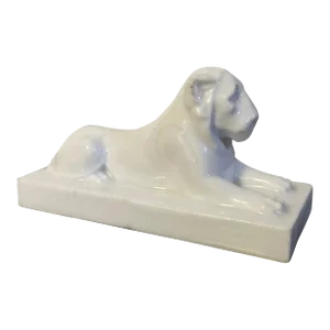 18th Century Continental Grand Tour White Paris Porcelain Figure of the Capitoline Lion