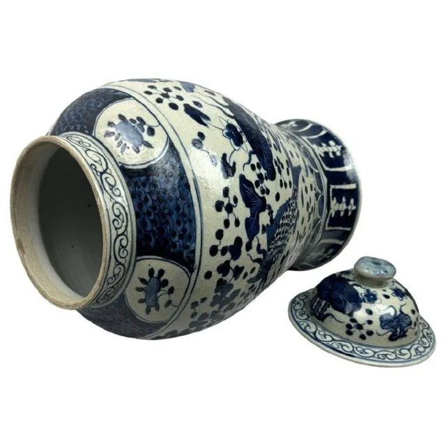 Pasargad Chinese Style Landscape Porcelain Temple Jar For Sale - Image 9 of 12