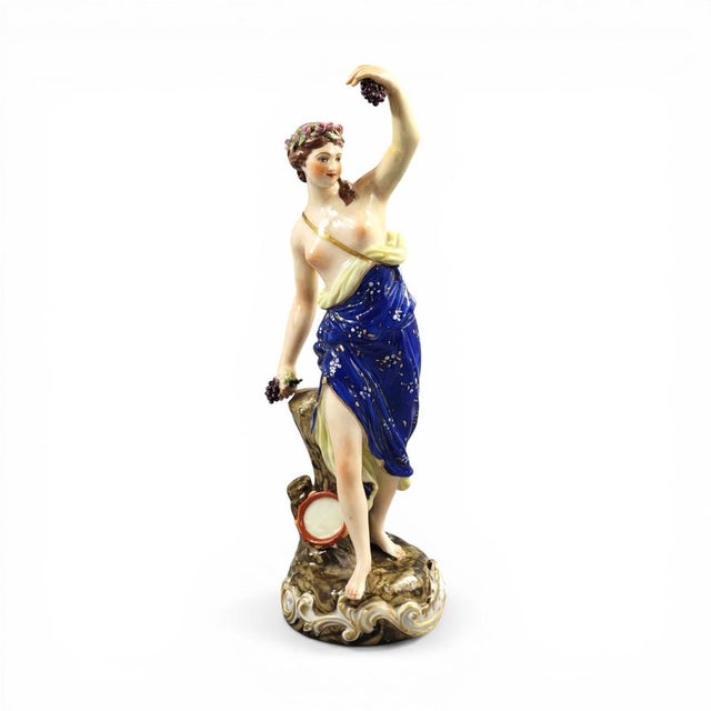 Porcelain Bacchante Figure in the style of Derby from Samson Paris, 1860s-1870s For Sale - Image 11 of 11