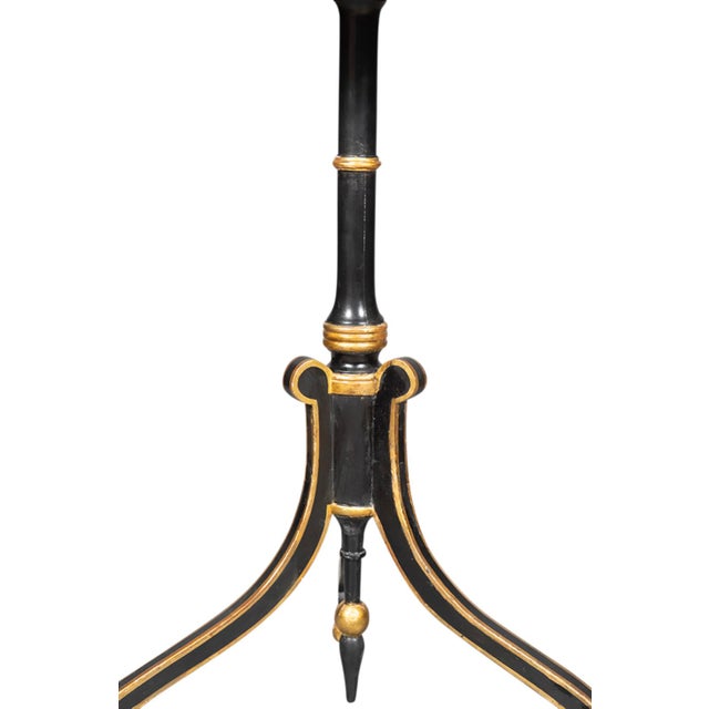 Early 19th Century Regency Penwork Candlestand For Sale - Image 5 of 9