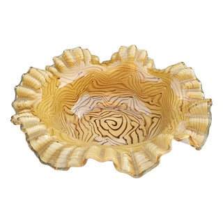 Art Nouveau Glass Serving Dish, 1890s For Sale