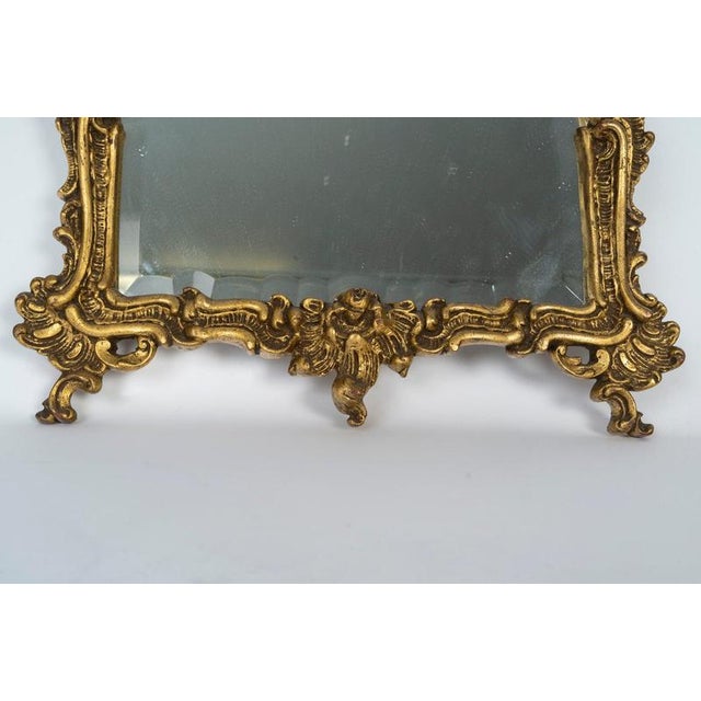 Gilded Stucco Mirror with Beveled Glass, 1800s For Sale - Image 3 of 7