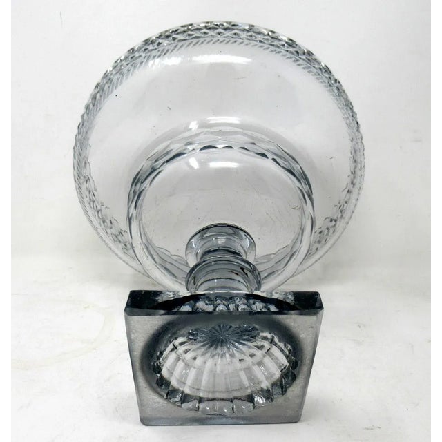 Gray Antique Irish Tipperary Waterford Glass Cut Crystal Georgian Centerpiece Bowl For Sale - Image 8 of 13