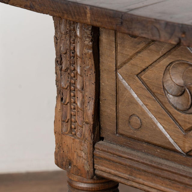 18th Century Console Table With Two Carved Drawers, Portugal​​​​​​​ For Sale - Image 9 of 18