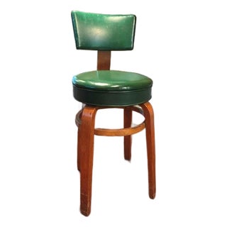 Early 20th Century Thonet Bentwood / Leather Drafting Stool For Sale