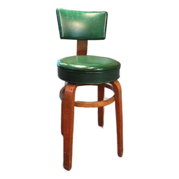 Early 20th Century Thonet Bentwood / Leather Drafting Stool For Sale