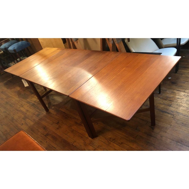 Mid 20th Century Mid 20th Century Nils Jonsson Teak Mid-Century Drop Leaf Dining Table For Sale - Image 5 of 16
