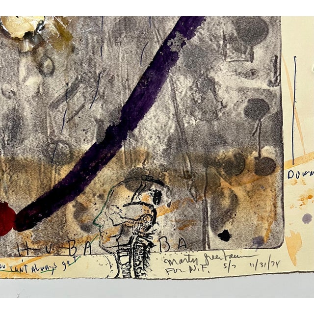 Marty Greenbaum, Pop Art Brut Collage Mixed Media Print, Painting, Burning, Tape, Marty Greenbaum For Sale - Image 11 of 15