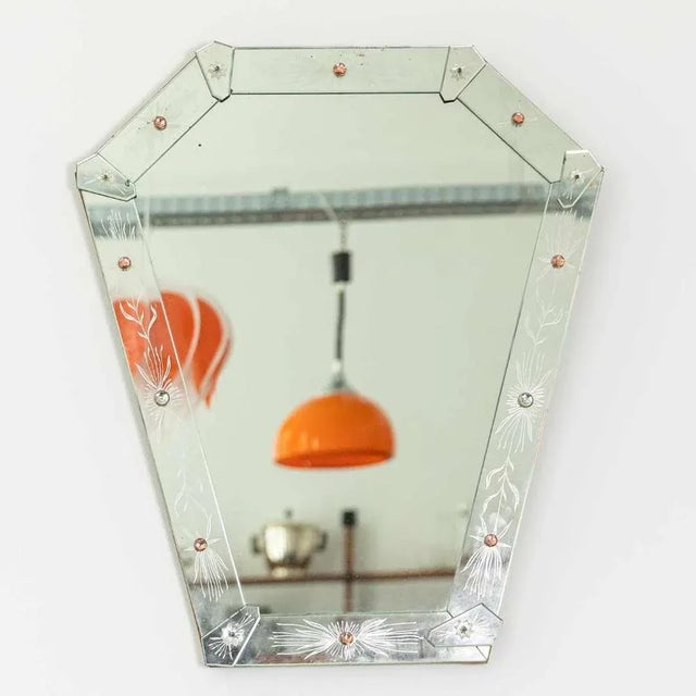 1950s Large Venetian Mirror, 1950s For Sale - Image 5 of 5