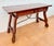 Brown Spanish Baroque Style Carved Wooden Console Table with Wrought Iron Stretcher, 1930 For Sale - Image 8 of 10