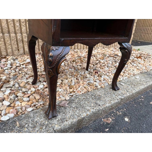 Antique Rococo Style Mahogany Bookstand Side Table For Sale - Image 12 of 12