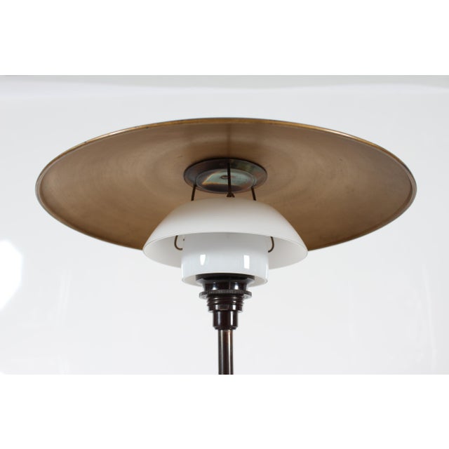 Louis Poulsen Art Deco Patinated Brass and Copper PH 3½/2 Table Lamp by Poul Henningsen for Louis Poulsen, 1930s For Sale - Image 4 of 11
