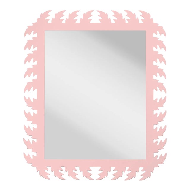 Fleur Home Audubon Rectangle Mirror in Authentic Pink, 38x48 For Sale