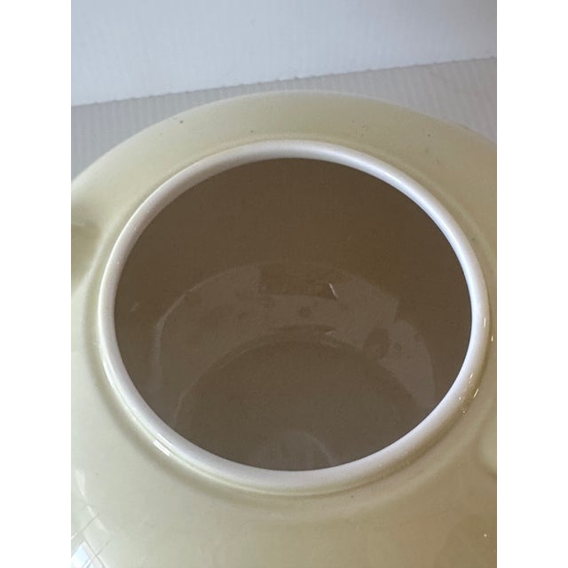 1930s Vintage Villeroy & Boch "The Tisane" Pattern Teapot Embossed Floral Design Cream Color Metal Lid 500 ML For Sale - Image 5 of 17