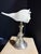 Traditional Celestial Meets the Sea Shell Topped Pewter Candlestick-Coastal Art Sculpture For Sale - Image 3 of 5