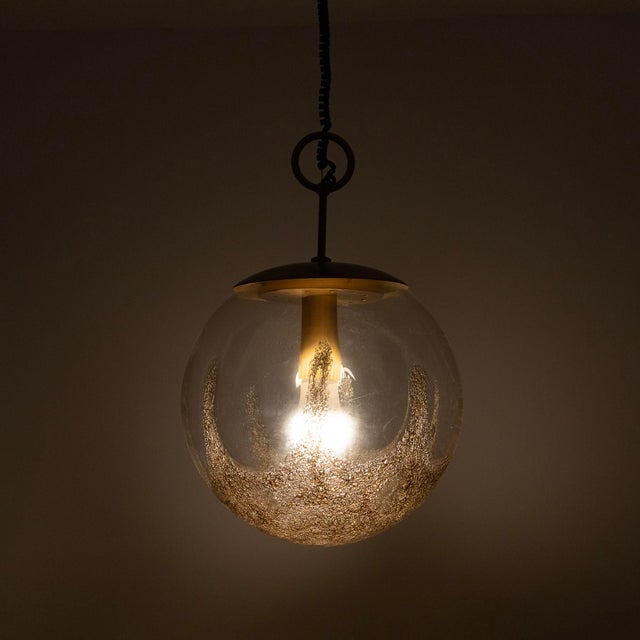 Gold Large Pendant Lamp from La Murrina, 1970s For Sale - Image 8 of 11