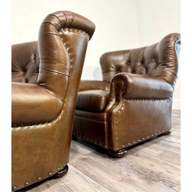 (2) Ralph Lauren Writer’s Chairs With (2) Ottomans For Sale In Dallas - Image 6 of 11