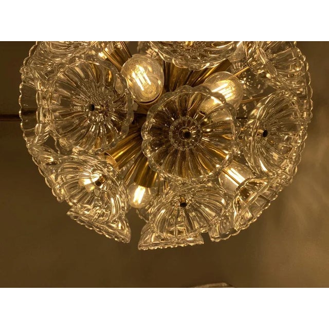 Vintage German Ball Pendant Lamp from VEB Kristallleuchte Ebersbach, 1960 For Sale - Image 4 of 7