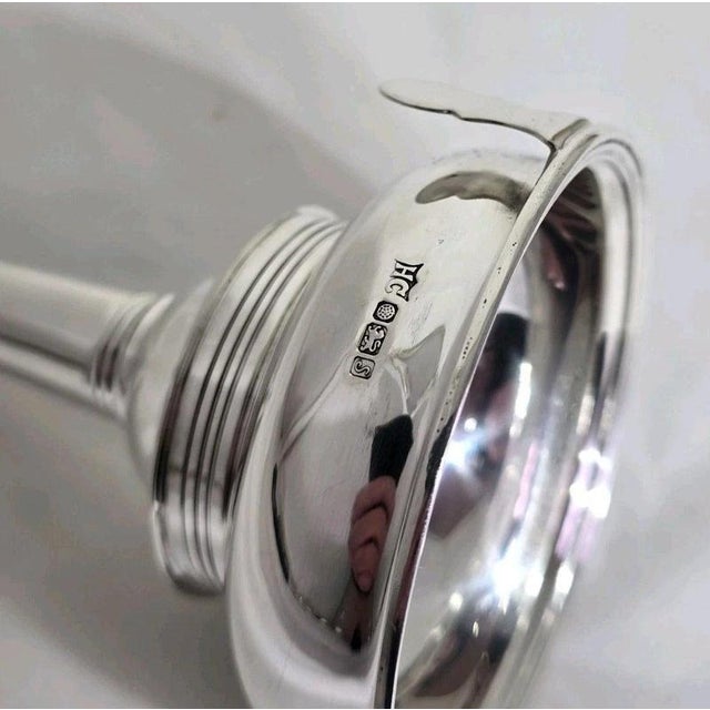 Sterling Silver Wine and Spirit Funnel from Hugh Crawshaw, Sheffield, 1992 For Sale - Image 13 of 18