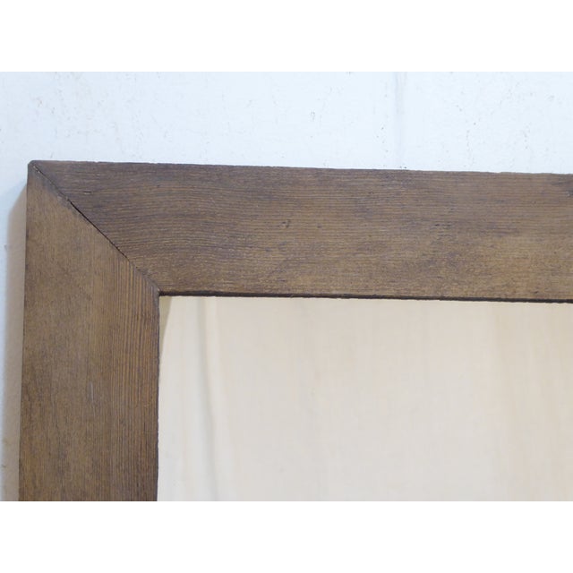 Vintage Weathered Wood Mirror For Sale - Image 4 of 5